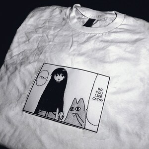 azumanga daioh SAKAKI LIKES CAT tee