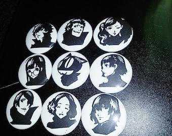 9 Persona 5 one-inch buttonpins