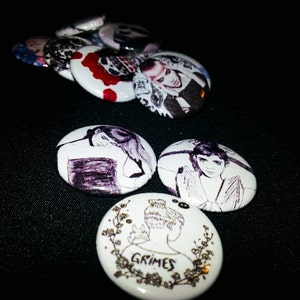 12 un pouce Grimes buttonpins ensemble image 5