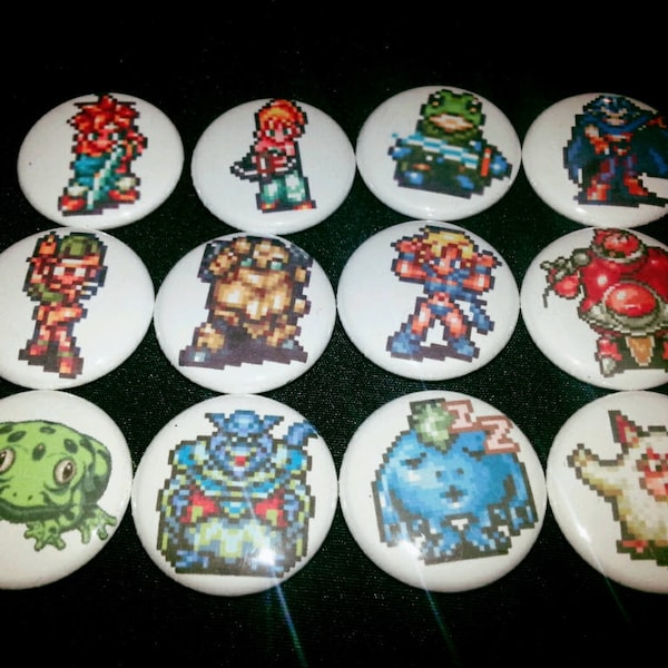 12 one-inch Chrono Trigger button pins