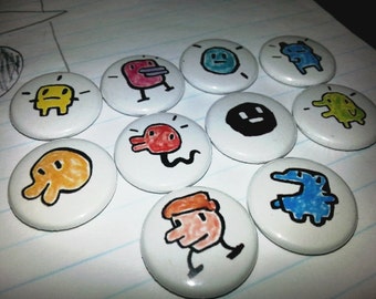 10 one inch Tamagotchi button pins