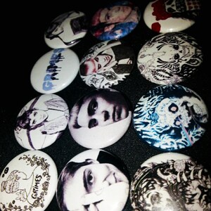 12 one inch Grimes buttonpins set image 4