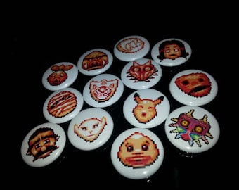 12 one inch Legend of Zelda Majora's Mask buttonpin set