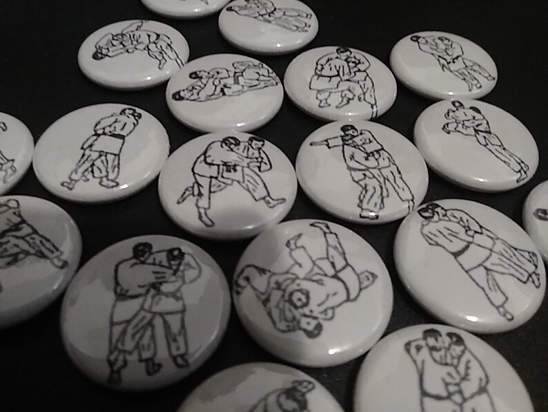 18 Judo Techniques Oneinch Button Pins Etsy