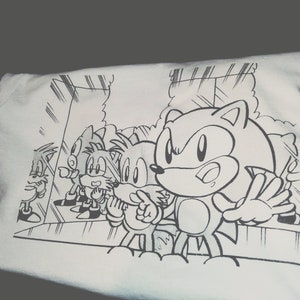 sonic & tails manga tee