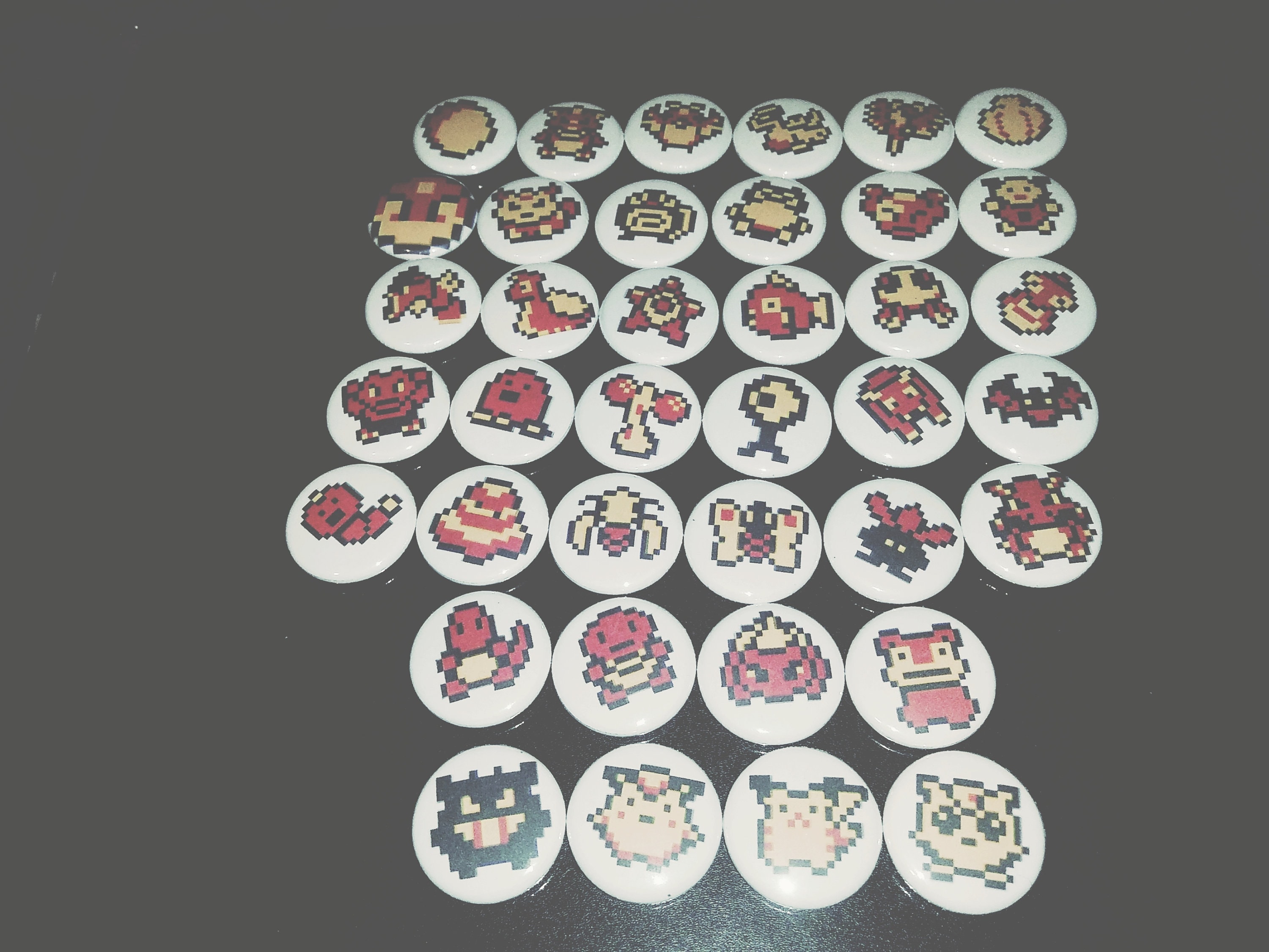 38 One inch Retro Pokemon Button Pins Etsy