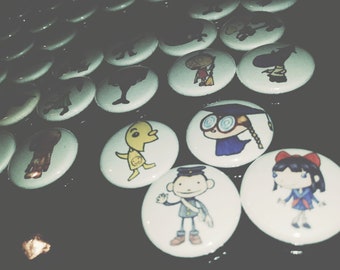 48 one-inch chulip button pins