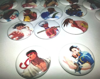 20 one inch Street Fighter 3 Third Strike button pins