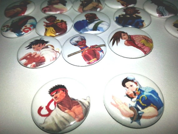 20 One Inch Street Fighter 3 Third Strike Button Pins - Etsy