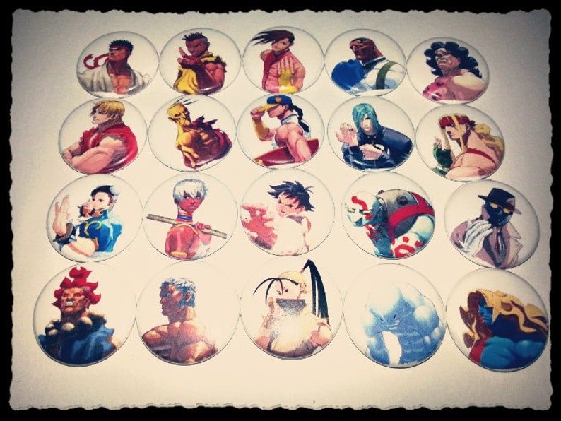 20 One Inch Street Fighter 3 Third Strike Button Pins - Etsy