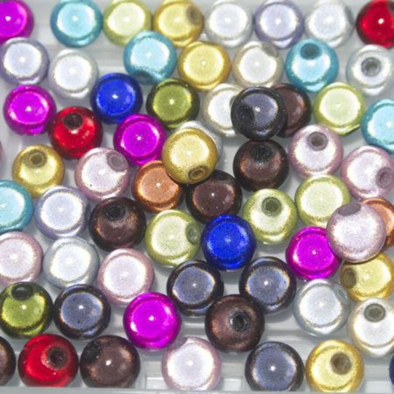 40 x Magic Round Pearls 8mm multicolored magic beads 8mm Etsy