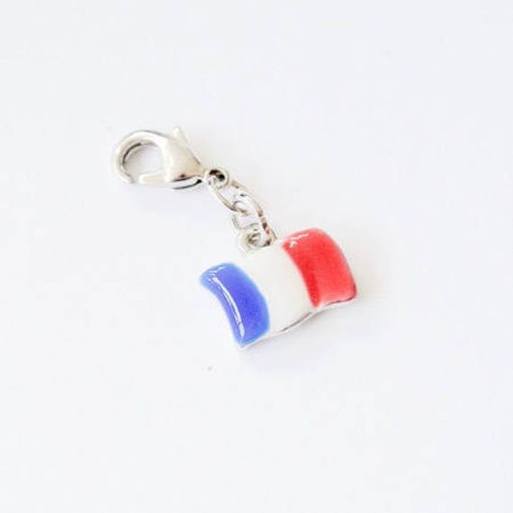 Charm Tricolor Flag Musket Red White Blue French - Patriot Pendants Bracelets