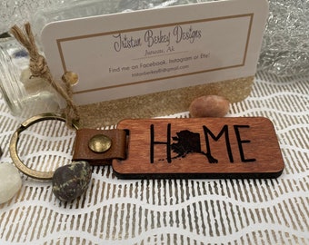 Home | Keychain | Alaska | State | House | Keys | Real Estate | Realtor | Gift | Mom |Teacher |Housewarming | Laser | Tristan Berkey Designs