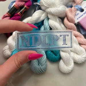 NDLPT Needlepoint Clear Vinyl sticker