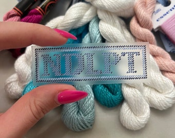 NDLPT Needlepoint Clear Vinyl sticker