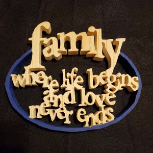 Family, circle, life, love, saying, phrase, sign