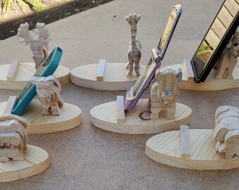 Animals, phone stands/ charging station, layered animals