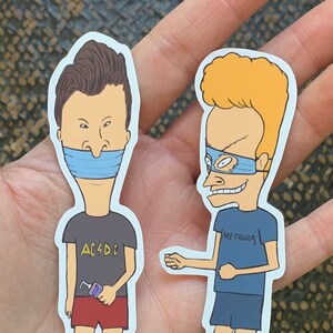 Beavis & Butt-Head Face Mask Vinyl Sticker 90s Cartoon