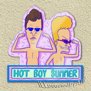 Beavis & Butt-Head Hot Boy Summer Waterproof Vinyl Sticker | 90s nostalgia | Funny stickers