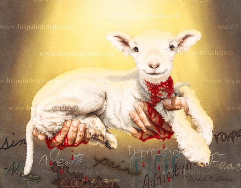 Lamb of God Art Print redemption Etsy