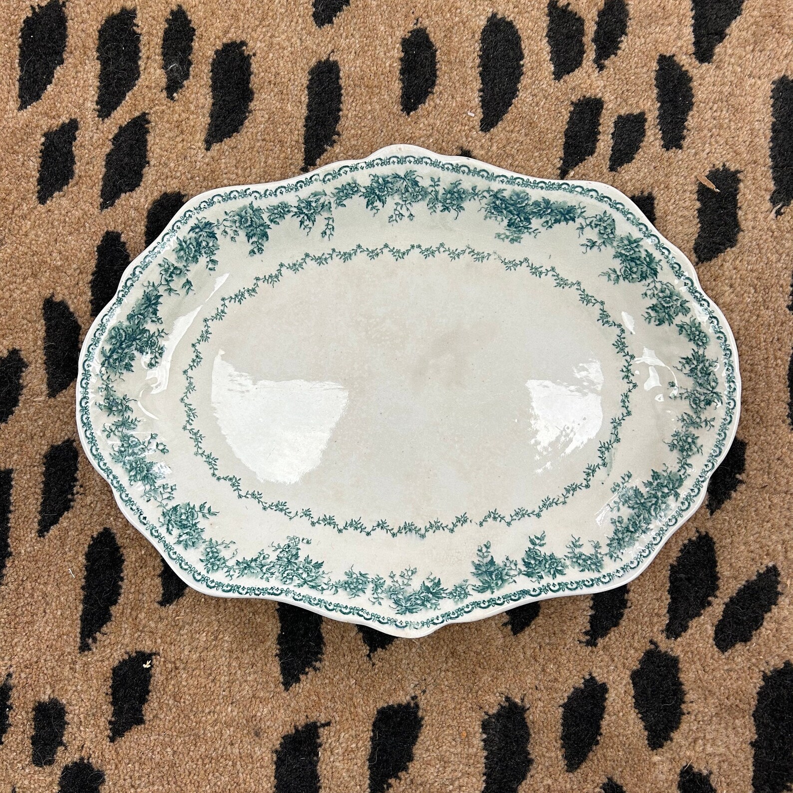 W.t.h.smith & Co. Longport England Oval Platter in Ivanhoe Pattern Etsy