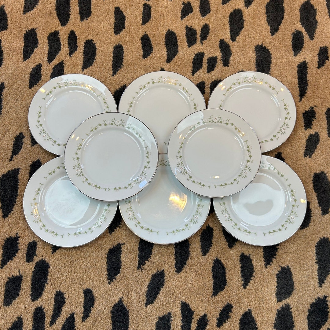 Vintage Hand Painted Sheffield Fine China Bread and Butter Plates Style