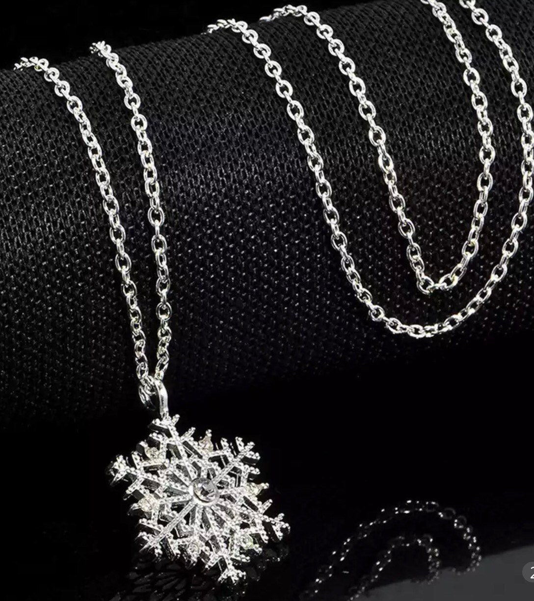 Snowflake Necklace Silver Pendant | Etsy
