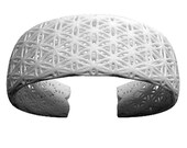 Colorful Sacred Flower of Life Medium Cuff Bracelet Polished Blue, Purple, Red, Pink or White Plastic Flowers Creation Life Pattern Nature