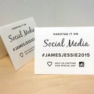 Wedding Hashtag Tent Card - Printable Download Custom Template