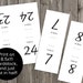 Table Number Tent Card Printable Download for Weddings, 1-30 - Etsy