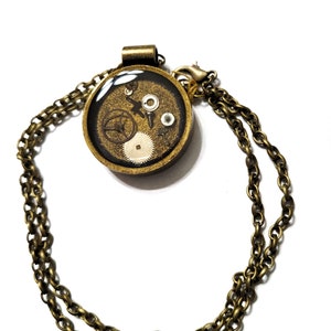 Steampunk Watch Parts Pendant, Steampunk Watch Parts Necklace, Steampunk Cogs and Gears Necklace, Cosplay Bronze Pendant