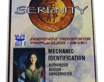Firefly Serenity Kaylee Prop ID Badge