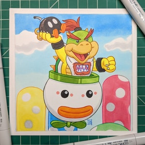 Custom Super Mario Bowser Jr Throw Pillow By Mdk Art - Artistshot