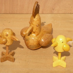 Sculptures Rooster Hyby Wooden Chicks image 2