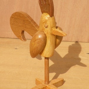 Sculptures Rooster Hyby Wooden Chicks image 3