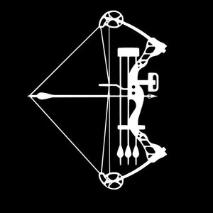 Compound Bow Decal | Vinyl | Diecut | Decal | Car | Window Decal |  Laptop Sticker