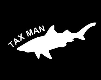 Black Tip Shark Decal | Taxman | Fishing | Vinyl | Diecut | Decal | Car | Window Decal |  Laptop Sticker