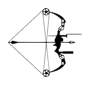 Compound Bow Decal | Bow | Archery | Vinyl | Diecut | Decal | Car | Window Decal |  Laptop Sticker