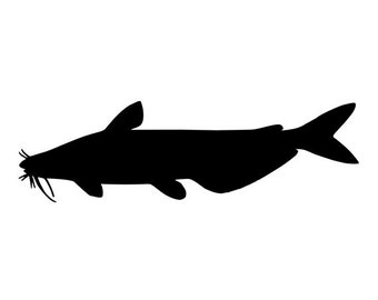 Blue Catfish Decal | Fishing | Vinyl | Diecut | Decal | Car | Window Decal |  Laptop Sticker