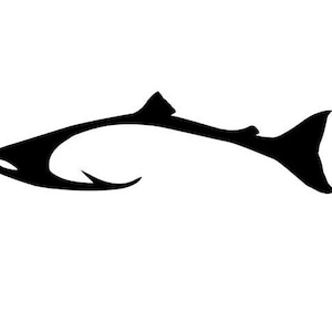 Salmon Hook Decal | Salmon | Hook | Fishing | Vinyl | Diecut | Decal | Car | Window Decal |  Laptop Sticker
