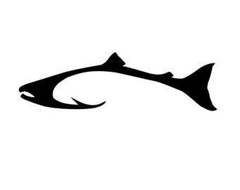 Salmon Hook Decal | Salmon | Hook | Fishing | Vinyl | Diecut | Decal | Car | Window Decal |  Laptop Sticker