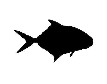 Pompano Decal | Fishing | Vinyl | Diecut | Decal | Car | Window Decal |  Laptop Sticker