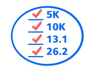 Runner's Checklist Decal | Running | Marathon | Vinyl | Diecut | Decal | Car | Window Decal |  Laptop Sticker