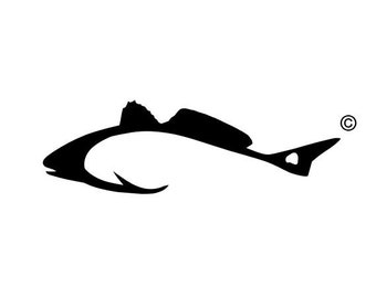 Redfish Hook Decal | Fishing | Redfish | Vinyl | Diecut | Decal | Car | Window Decal |  Laptop Sticker