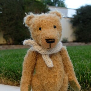 Artist Teddy Bear "Kris". Mohair teddy bear. Glass eyes, fully jointed OOAK handmade.8,5'' tall when standing.