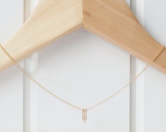 Dainty Gold Fringe Necklace by The Statement House, Gold Layering Necklace