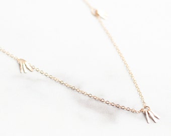 Dainty Gold Fringe Accent Necklace by The Statement House, Gold Layering Necklace