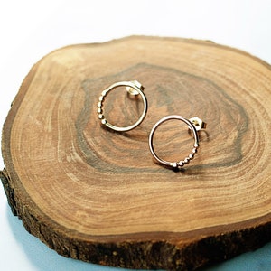 ASHLEY Hoop Post Earrings by The Statement House, Gold-Filled Dangle Hoop Earrings,
