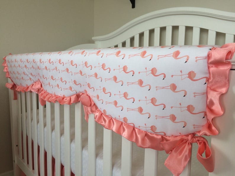 Crib Rail Cover Flamingo Crib Rail Cover Crib Rail Guard Etsy