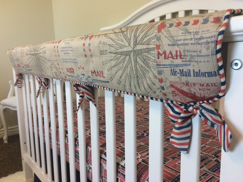 Crib Rail Cover Airplane Crib Rail Cover Crib Rail Guards Etsy